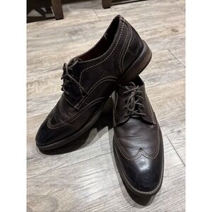 Johnson & Murphy men's oxford dress shoes. size 11. Derby, Brown leather
